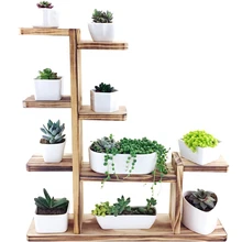 Airs Room Introspection Space Balcony Multi-storey Solid Wood Small Flower Rack Northern Europe Botany Frame