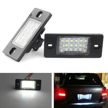 

1 Pair Auto White LED License Plate Light Lamp For Porsche Cayenne 955 957 03-10 For VW Golf MK5 /Touareg/Passat B5.5 Touring