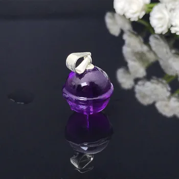 

10mm Natural Stones Amethyst Bead Healing Purple Crystal Bells Pendants DIY Earring Making for Female Necklace Jewelry
