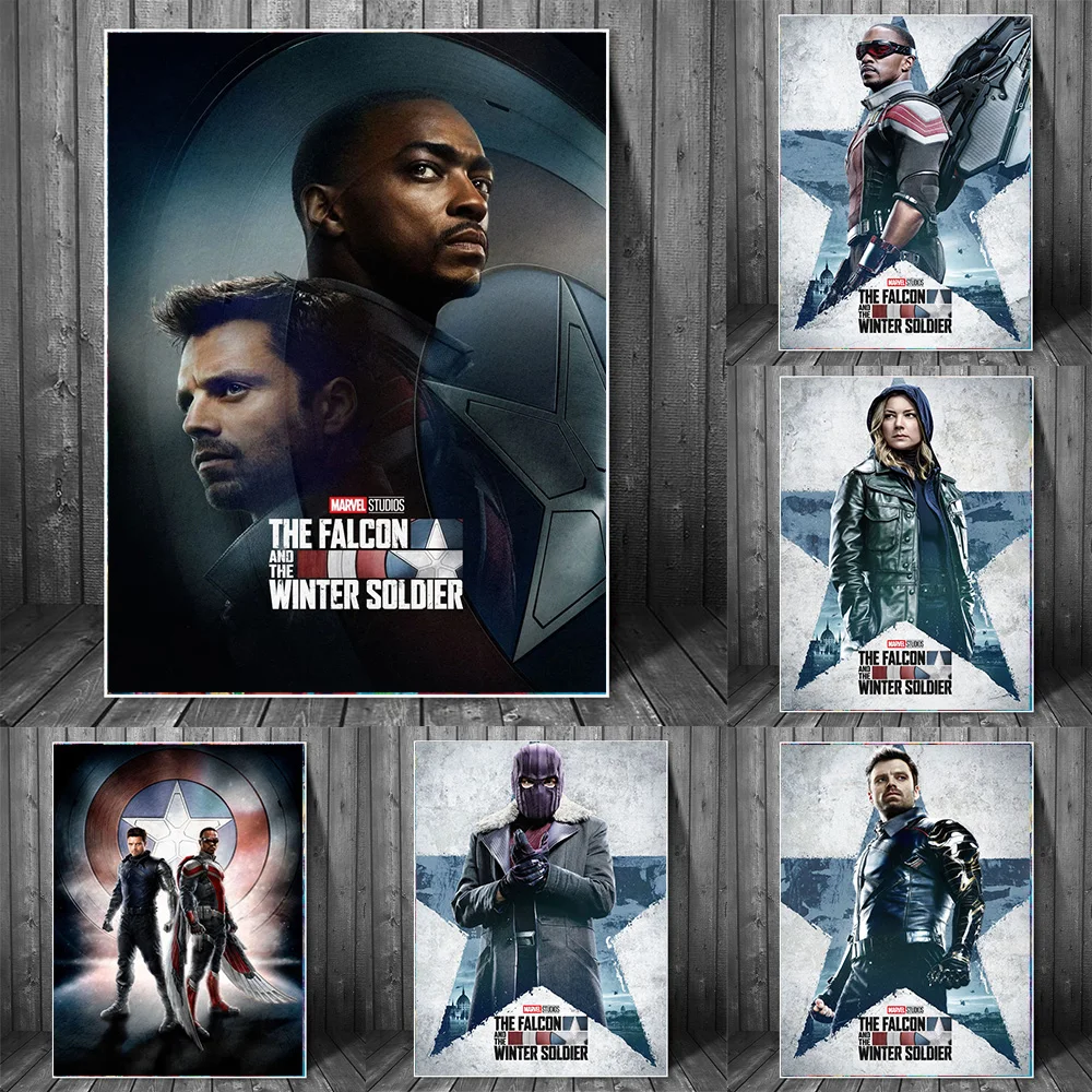 Marvel Falcon E Winter Soldier Tv Show Wall Art Poster E Stampe Supereroi Dipinti Su Pareti Immagini Cuadros