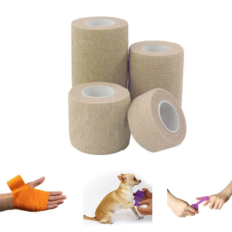 

Elastoplast Adhesive Bandages Elastic Wrap Cohesive Sports Bandage Tape 1Pcs Waterproof Medical Trauma Bandage for Dogs Horses