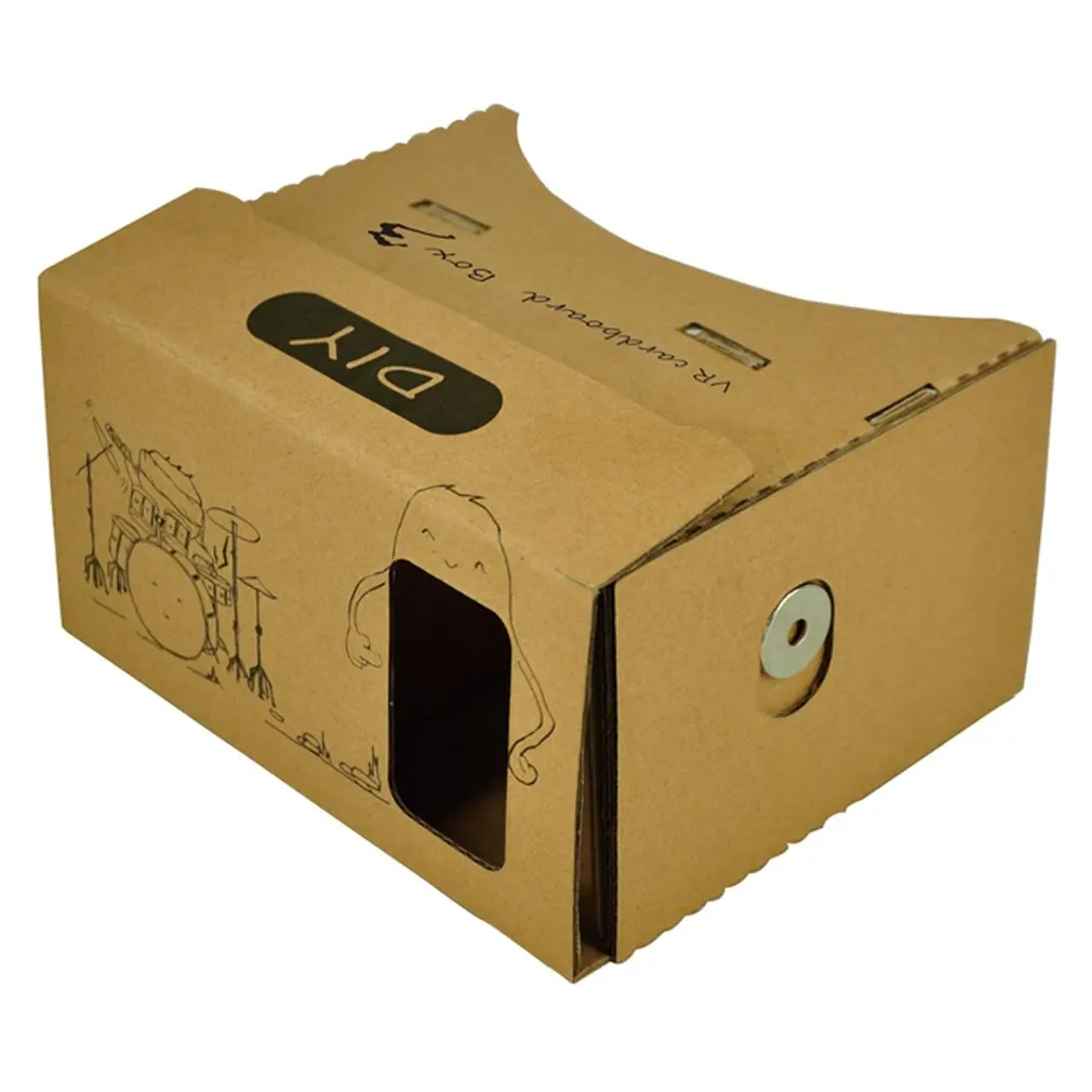 DIY картон VR виртуальной реальности 3D просмотра очки для 3,5 ''-6,2'' мобильного телефона