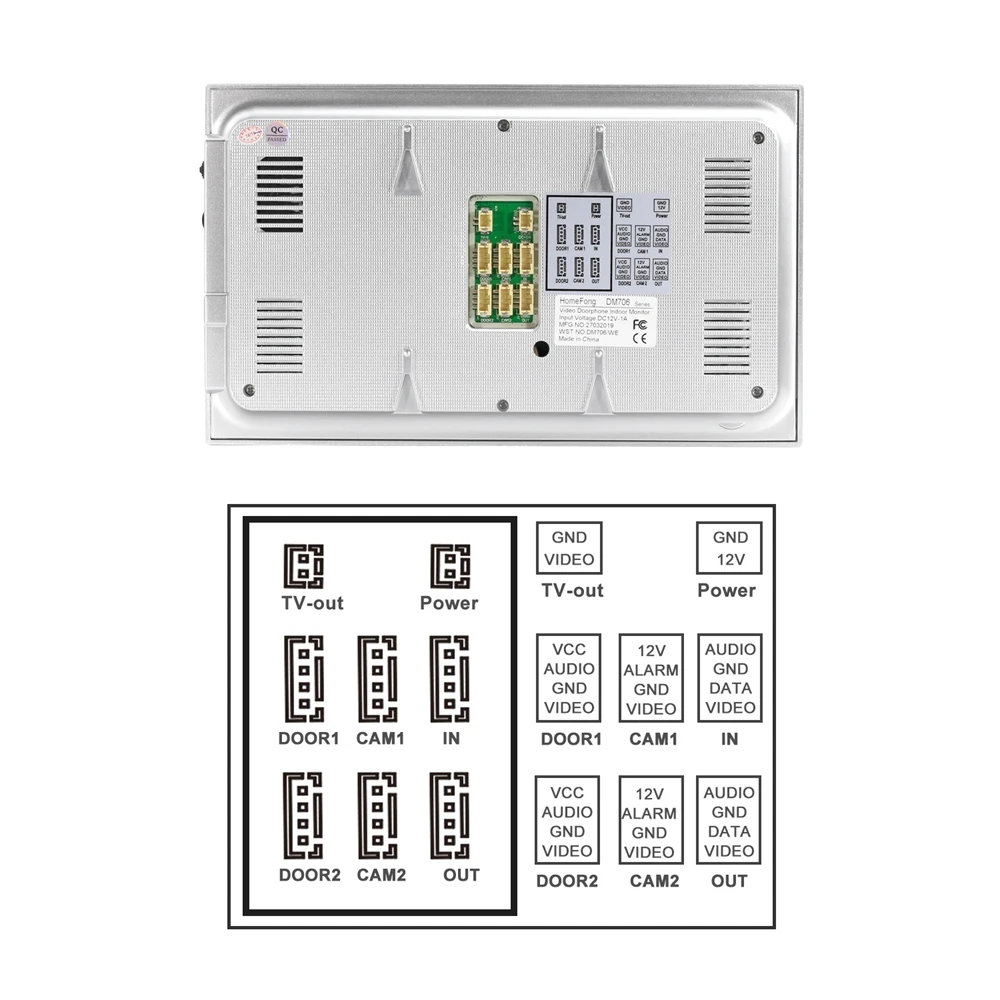 HomeFong Wired Video Intercom for Home Door Phone Apartment System  7 Inch Screen Monitor Doorbell Call Panel Talk Record Unlock