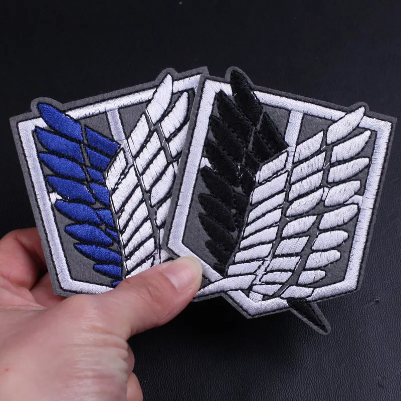 attack on titan rock patches on clothes