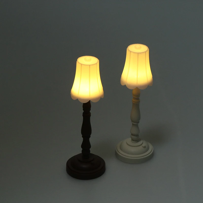 

1:12 Dollhouse Miniature Floor Lamp LED Light Dollhouse Furniture Toy For Dollhouse Decals New