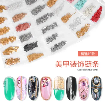 

Manicure Chain Accessories Color Tassels Fingernail Decoration Thickness Mixed 60-Punk Style