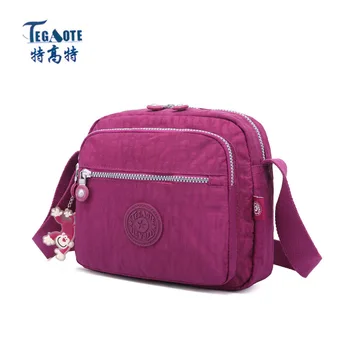 

Yes Type Simple Yes Type Oblique Satchel Candy Color Leisure Nylon Commute Bag Zipper Dark Bag Concise Travel Bag