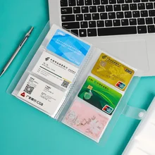 

JIANWU 20/40 Sheets Transparent Card Storage Book Large Capacity Credit Bank Card ID Card Business Card Holder Organizer Package