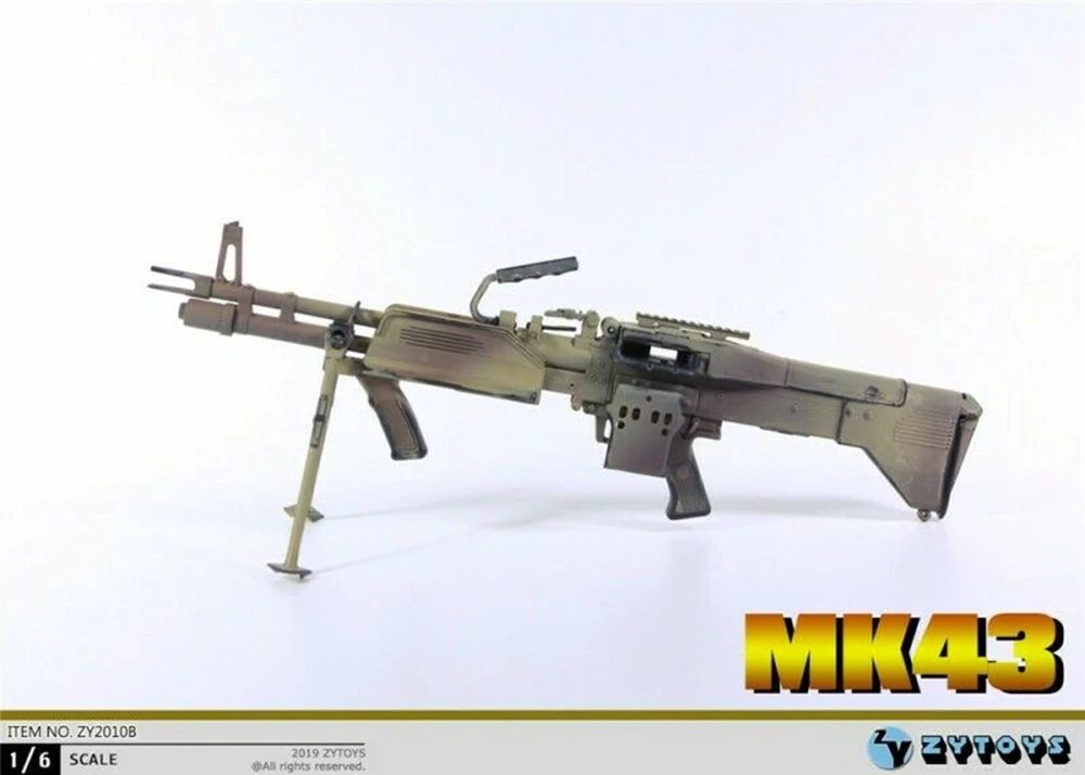 1:6 масштаб пулеметное оружие Модель ZY Toys ZY2010 MK43 для 12 дюймов солдатская стойка для оружия Weanpon игрушки для 12 ''фигурка