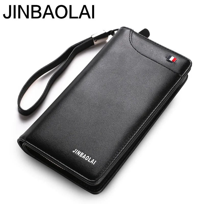 

Jinbaolai Wallet Long Zipper Handbag Multi-functional Men Clutch Bag New Style Handbag a Generation of Fat