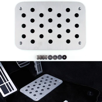 

Areyourshop Universal Car Aluminum Floor Carpet Mat Pad Plate Pedal Foot Rest Car Accessories Pedal Foot Rest Styling Parts