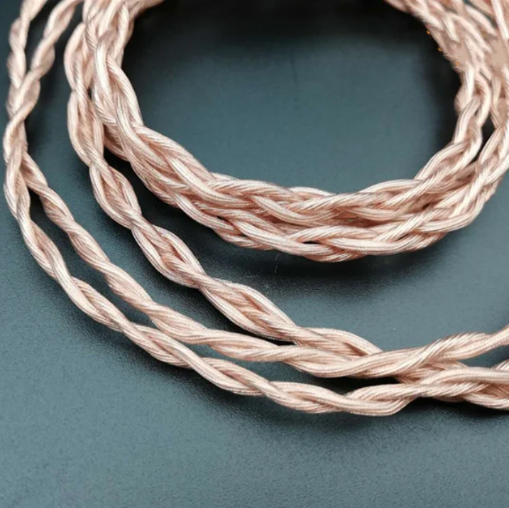 High purity copper silver plated wire 4 share headphone upgrade line 252 core OD 4 5 5 0