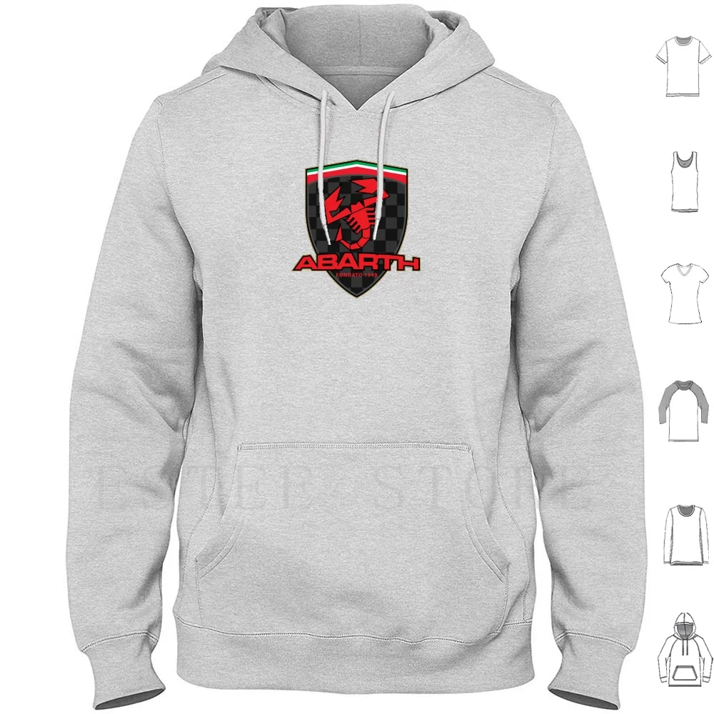 Felpa Con Cappuccio Abarth Shield Manica Lunga Scuderia Abarth Fiat Scorpion 500 Fiat 500 Robert Tob