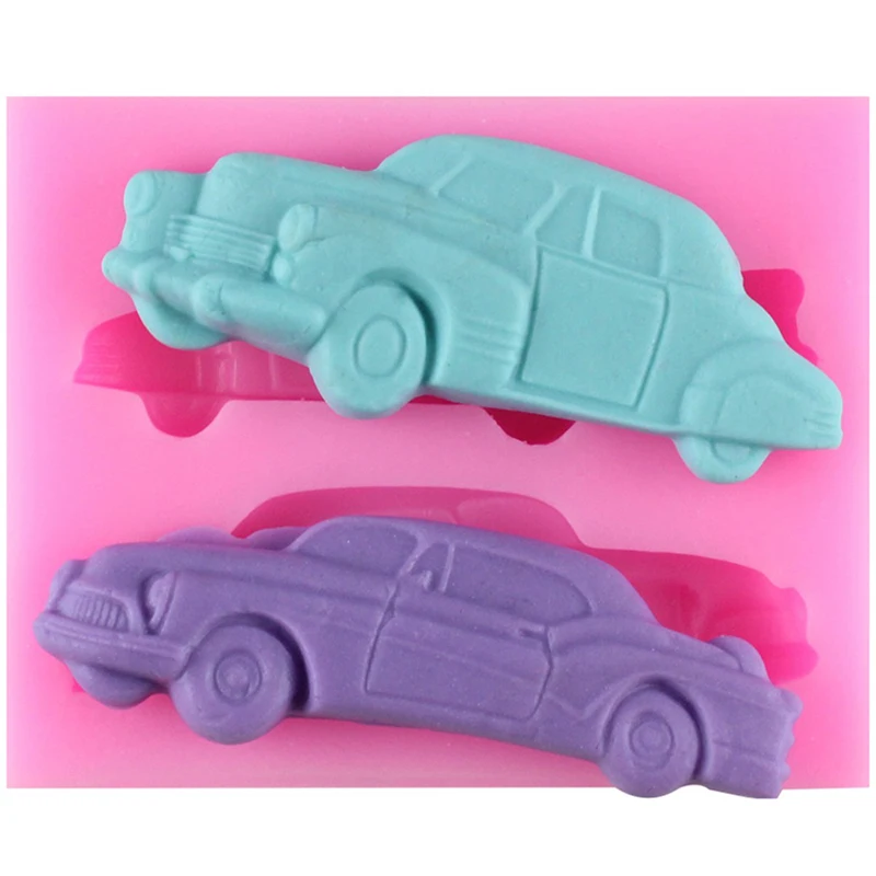 3D Античная Автомобильная силиконовая форма для выпечки формы DIY для украшения торта на день рождения инструменты Конфеты полимерная форма для шоколада формы для мастики