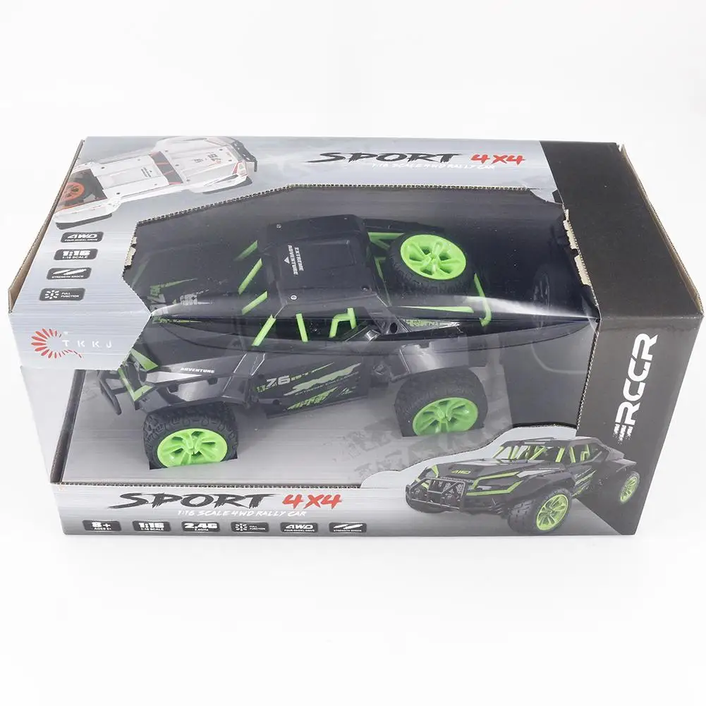 Автомобиль с дистанционным управлением, 2,4 ГГц, 1:16, высокая скорость, 4WD, гоночный автомобиль, Электрический внедорожный багажник для всех местности, трюк, радиоуправляемая машина, игрушка для детей