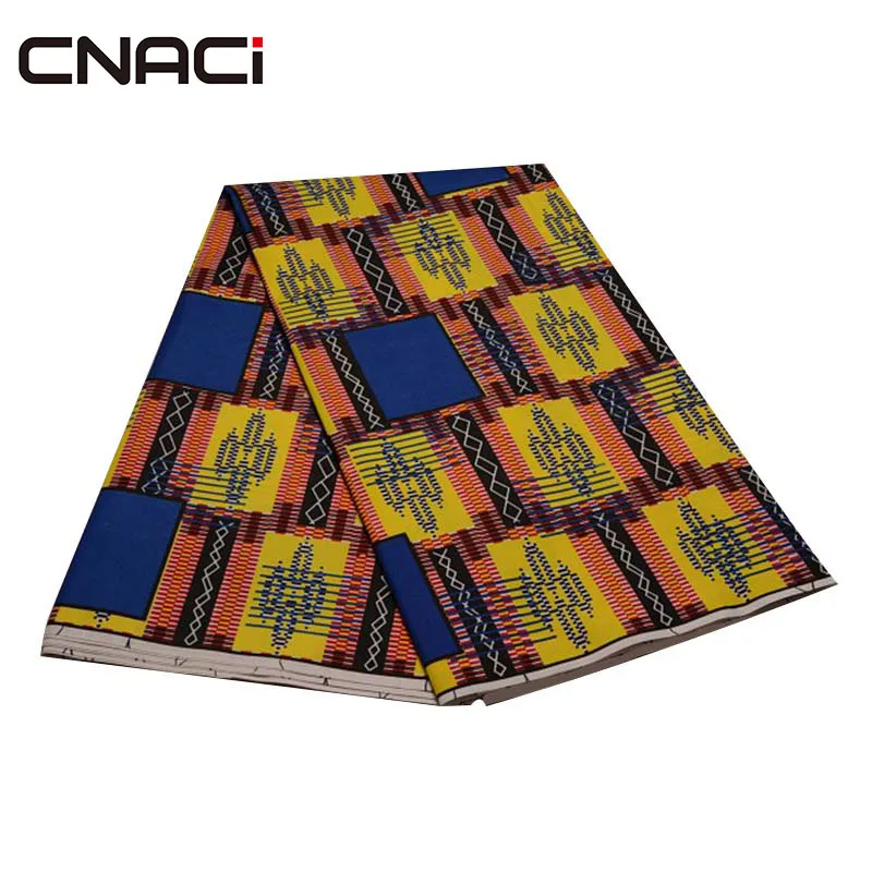 CNACI Новая африканская ткань Гана Kente 6 ярдов Гана ткань Африканская мода Kente Ткань Гана Tissu пэчворк