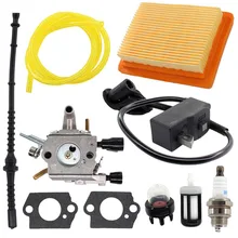 

One set Kit Carburetor For Stihl FS120 FS200 FS250 FS250R FS300 FS350 Trimmer Brushcutter Ignition with Coil for Stihl 4134 400