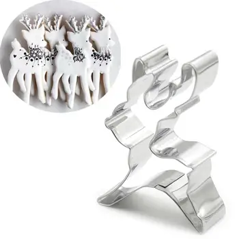 

Creative Stainless Steel Cookie Cutter Cake Biscuit Baking Mold Bakeware Cute Cartoon Deer Shape Cake Moulds Baking Pan Tools