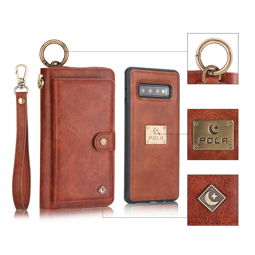 Съемный чехол-кошелек на молнии, 14 отделений для карт, 2 кошелька, искусственная кожа, чехол для телефона, Магнитная задняя крышка для samsung ... Съемный чехол-кошелек на молнии, 14 отделений для карт, 2 кошелька, искусственная кожа, чехол для телефона, Магнитная задняя крышка для samsung ...