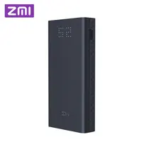 Xiaomi-batería portátil ZMI, Powerbank de carga rápida de 20000 MAh, QC3.0, Xiao mi, USB Dual, 27W, 20000 mah, QB822, para iPhone, iPad y portátil