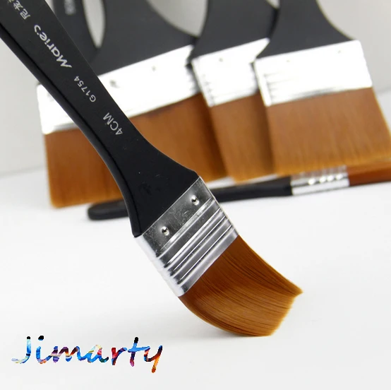 6 estilos Maries acuarela óleo arte cepillo de pintura de pelo de Nylon pintura arte cepillo fácil para limpiar de madera cepillo de limpieza cepillo de AHB020