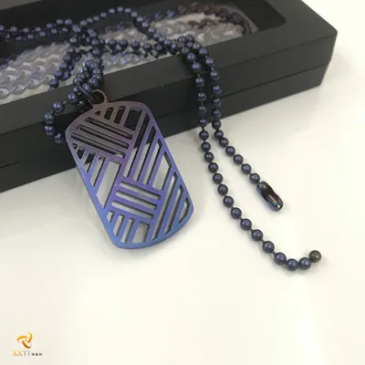 Necklace Pendant 2 Чистого титана джинсовое ожерелье Анти-аллергия разноцветные ювелирные изделия высокого класса кулон ожерелье для мужчин и женщин - Цвет: Necklace Pendant 2