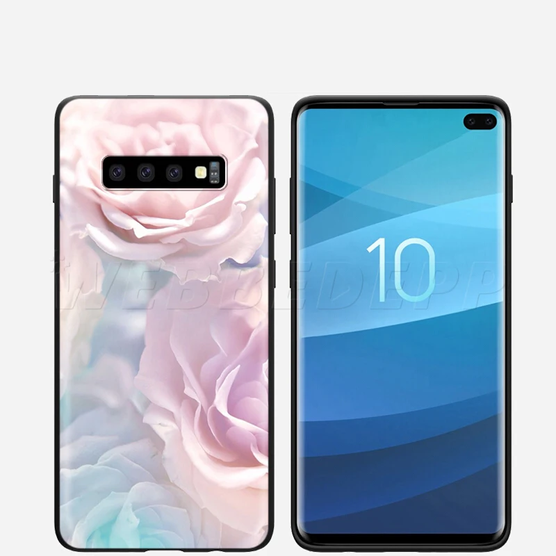 Webbedepp розовый цветок пион ваза чехол для Samsung Galaxy S7 S8 S9 S10 Plus Edge Note 10 8 9 A10 A20 A30 A40 A50 A60
