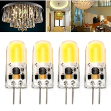 1 шт. G4 COB светодиодный светильник 4 Вт с регулируемой яркостью люстра теплый белый/белый светильник галогенная лампа для подвесного светильника