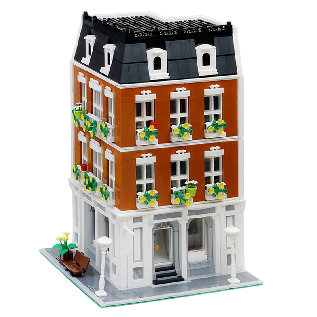 

3577Pcs MOC Street View Series Beloved Belle Hotel Small Particle DIY Building Blocks Model Stem Toy Gift For 8+