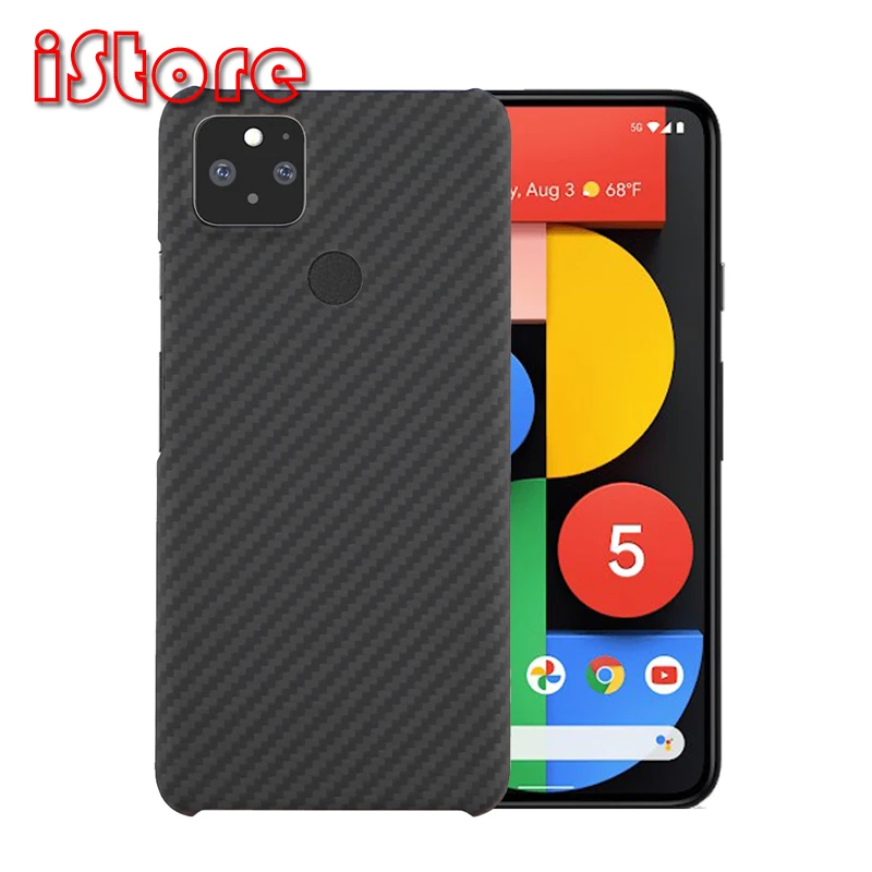 CF кожи углеродного волокна чехол для телефона Google Pixel 4A 5G тонкий и светильник