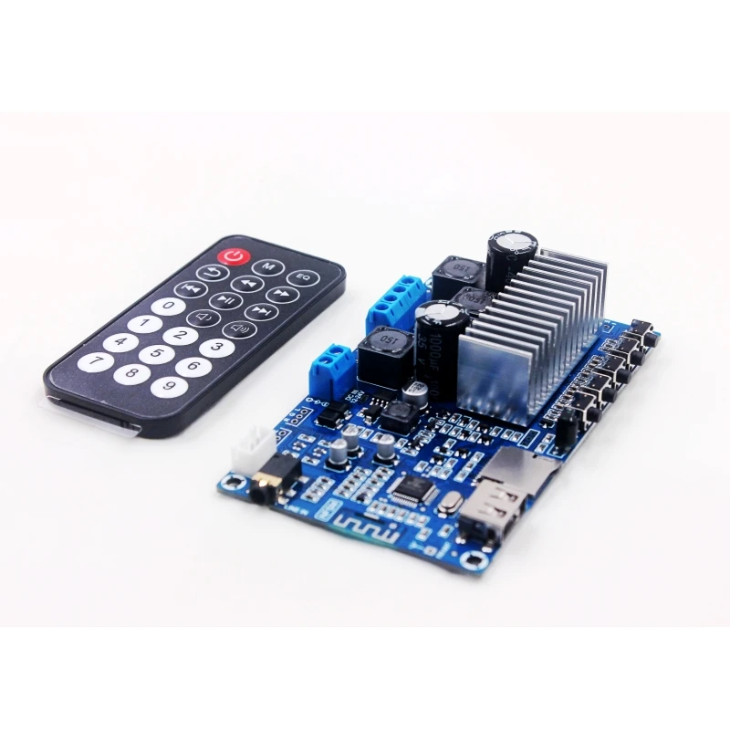 TPA3116 50W*2 Bluetooth 5.0 Audio Receiver Stereo Digital power amplifier board FM Radio USB Decode Remote control