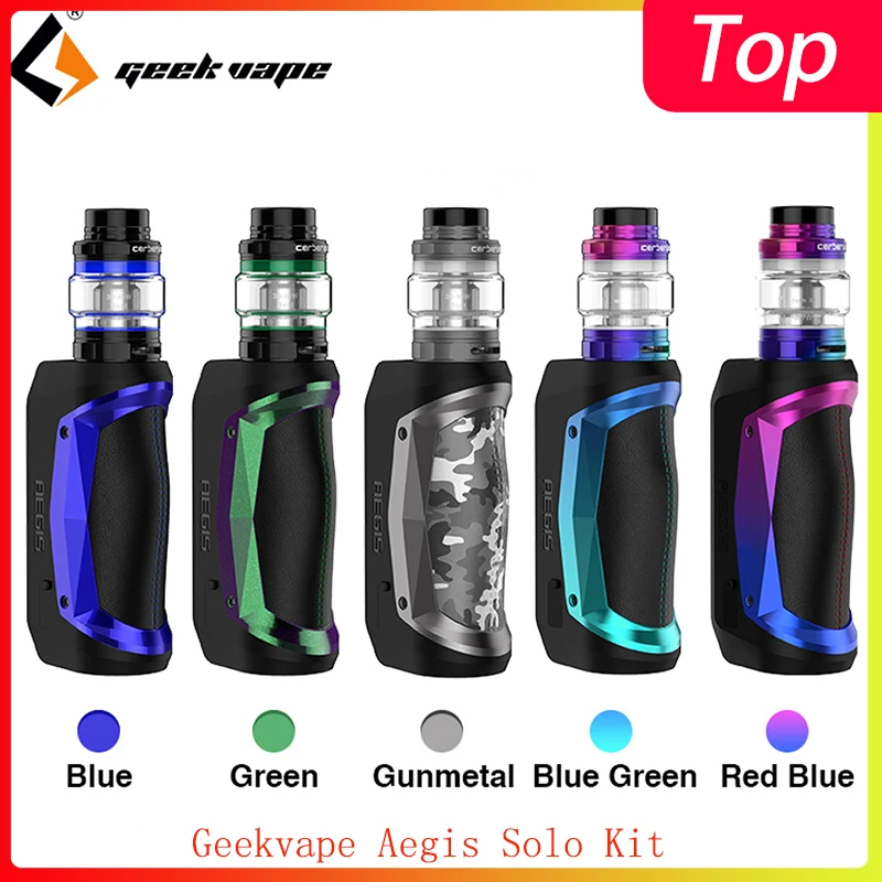 Электронная сигарета Geekvape Aegis Solo Kit 100 Вт мод для вейпа с баком Cerberus Испарительный
