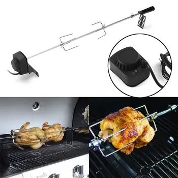 

Automatic Electric BBQ Grill Rotisserie BBQ Motor Spit Roaster Rod Meat Fork Kit Set Outdoor Camping Barbecue Cooking Tools