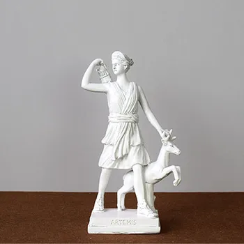 

Moon Hunting Goddess Artemis Sculpture Decoration European Retro Bar Restaurant Display Photo Props Business Gift M3189