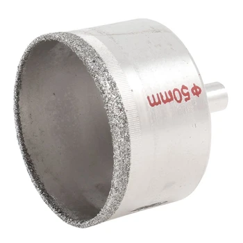 

HOT-2PCS Diamond Coated Marble Glass Hole Saw Cutter with 50mm Diameter and 51mm Long