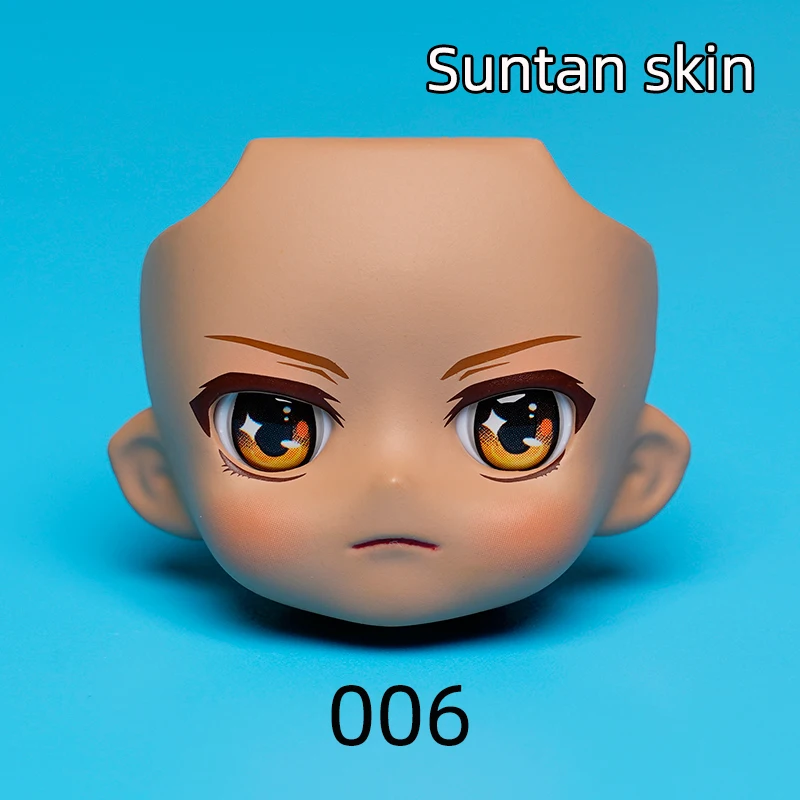 Ob11 Head YMY Head Bald Head Can Be Installed with Gsc Clay Man Replacement Face Open Eyelid Head 1/12bjd Doll Accessories ear black dolls Dolls