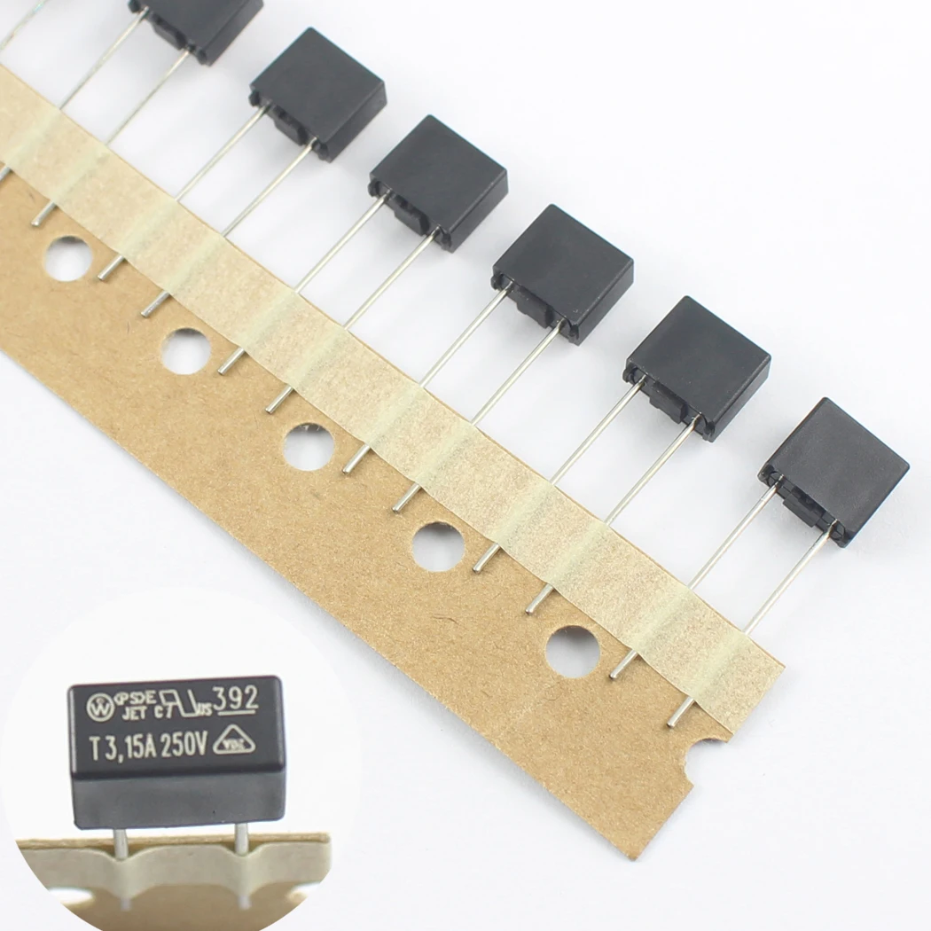 100pcs Littelfuse 392 Series TE5 Slow Blow Time-Lag Radial Lead Fuses 250V T3.15A 3.15A | Обустройство дома