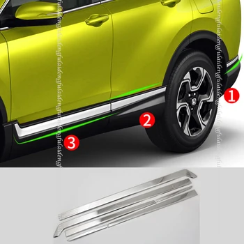 

6PCS/SET FOR HONDA CRV CR-V 2017-2019 ABS CHROME SIDE DOOR BODY MOLDING TRIM COVER LINE GARNISH STICKER ACCESSORIES