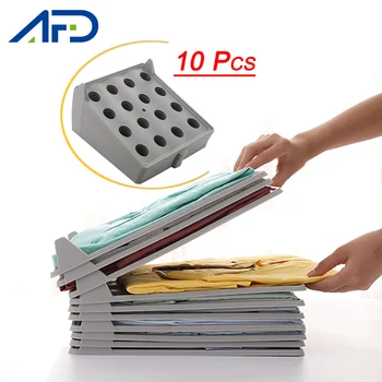 

10Pcs Fast Clothes Fold Board Space Save Clothes Organization System Shirt Travel Folder Closet Drawer Stack Household Organizer