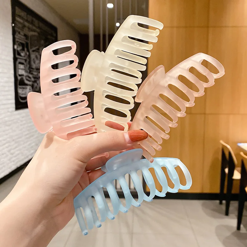 Korean Style Fashion Acrylic Large Women Girls Hair Claw Clips Makeup Hair Styling Barrettes for Women Hair Accessories Ornament