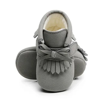 

PU Suede Leather Newborn Baby Boy Girl Moccasins First Walkers Shoes Bebe Fringe Soft Soled Non-slip Crib Lace-up