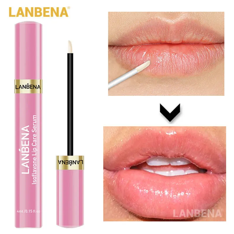 Новая версия LANBENA бальзам для губ блеск сыворотка уменьшает тонкие линии