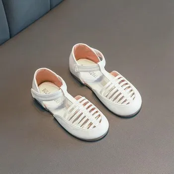

Girls Summer Sandals Baby Girl Toddler Kids Shoes Woven Soft Pu Leather Children's Beach Shoes Black Beige Brown