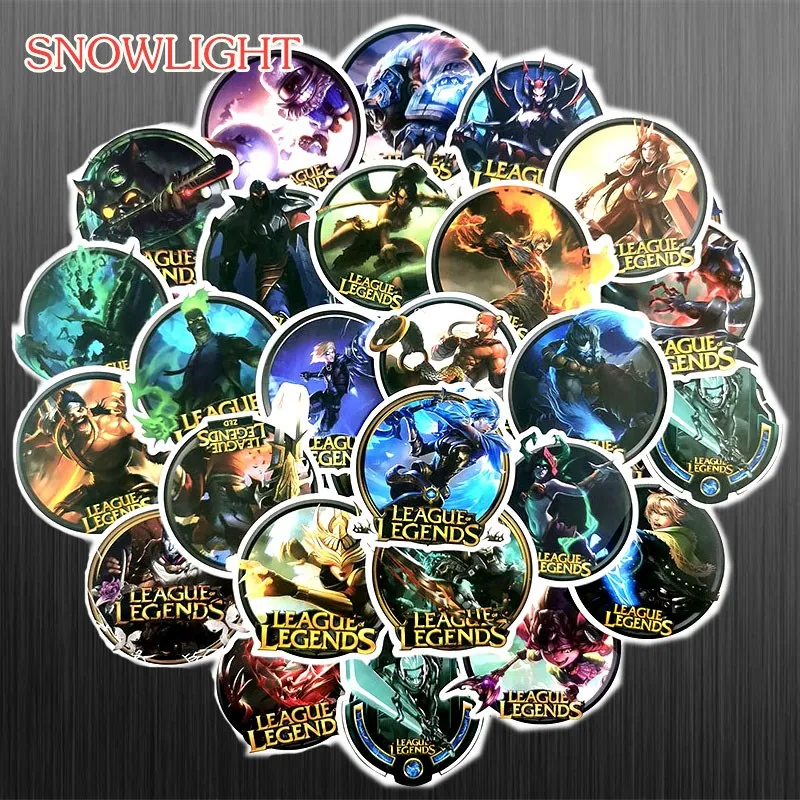 10/50 pcs/pack League Legends Game Sticker For Luggage Laptop Fridge Notebook Skateboard Toy Sticker For Kids