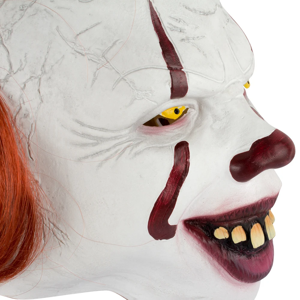 Латексный Полнолицевой взрослый disfraz маска для Хэллоуина, ужасы вечерние маски клоуна для дома маска на Хэллоуин Вечерние наряды Вечерние Маски DA