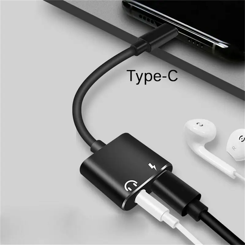 2 в 1 type-C-type C 3,5 мм наушники Aux Jack аудио адаптер usb кабель для зарядки для Letv Le Xiaomi huawei Медиа Pad M5