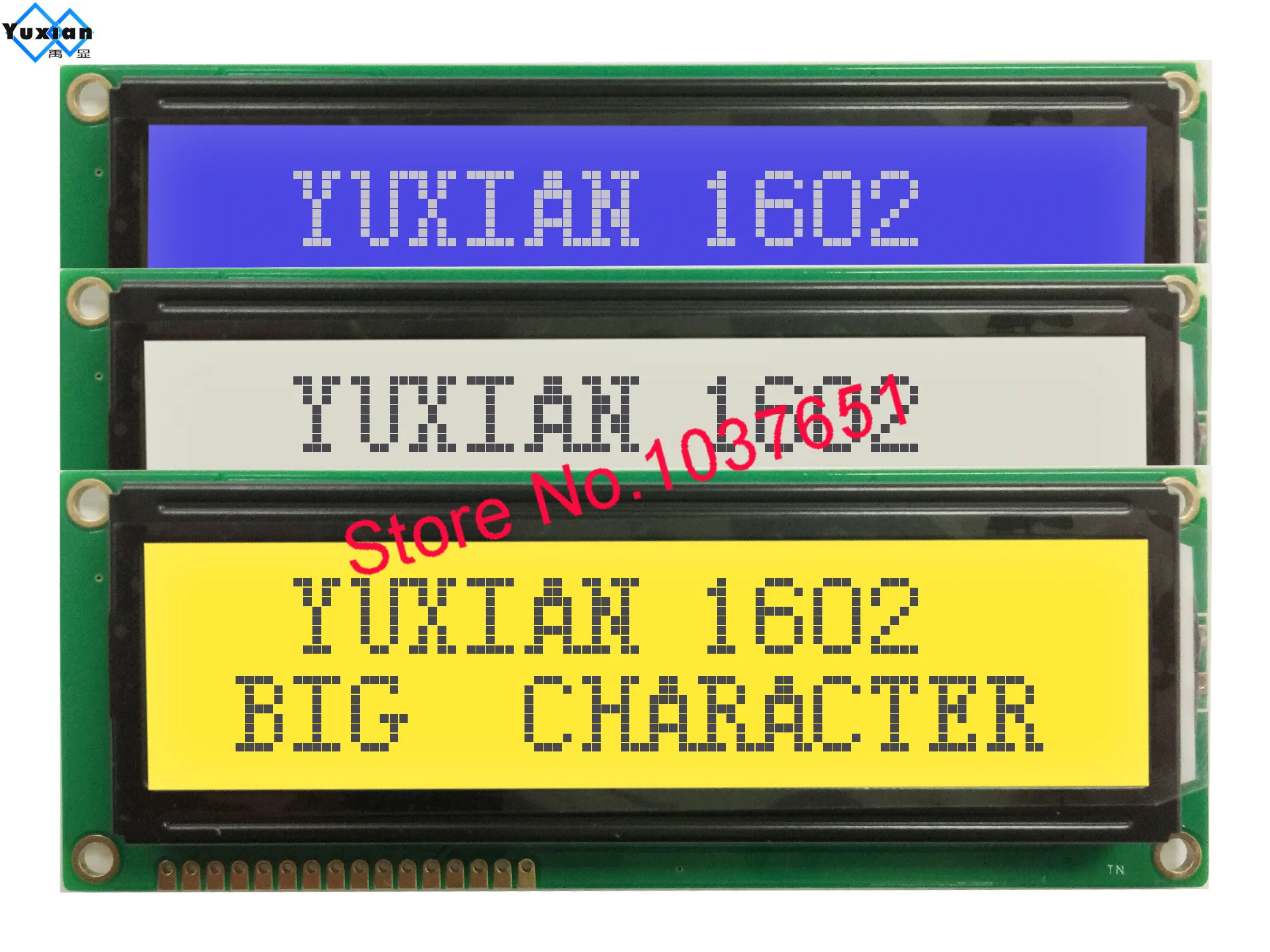LCD Display Yellow 1602 2x16 Big Characters 5V Arduino 122*44MM 