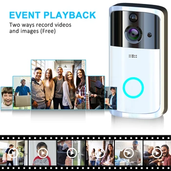 

Wireless Smart WiFi Doorbell IR Video Visual Camera Intercom Protect Home Safe TN88