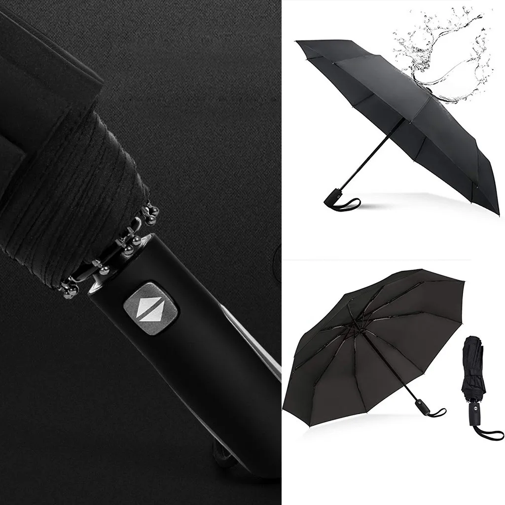Taschenschirm Automatik Зонты Auf-ЗУ мини Regenschirm Winddicht Schwarz зонт большой зонты, дождь для мужские черные покрытие