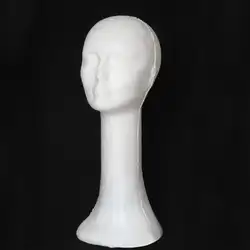 Пенопласт женская голова человека LongMannequin модель манекен-голова в шляпе и очках дисплей пенопластовый манекен голова Модель парик шляпа